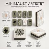 Nouvel ensemble de mahjong américain pliable en acrylique de 160 pièces 2026 pour 4 joueurs – Durable, écologique, non toxique, portable pour le voyage et le divertissement
