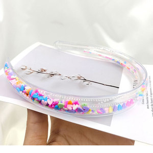 Vendita calda all'ingrosso di colore della caramella sabbie mobili Glitter accessori per capelli ragazze fascia in PVC per bambini vendita diretta in fabbrica - Product Image 5