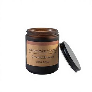 Velas Aromáticas de Lujo al por Mayor con Etiqueta Privada, Hechas a Mano, de Cera de Soja Orgánica en Vaso de Ámbar, con Tapa, Forma de Pilar, para Diwali y Festividades - Product Image 1