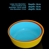 Juego de 3 Recipientes para Cebo de Pesca, Apilables, de Plástico, para Mezclar Cebo, en Amarillo, Rojo y Azul, Venta al Por Mayor