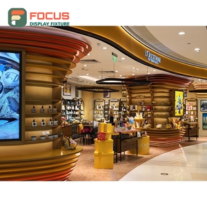 Commercial Shop Interior Solid Wood Shop Furniture Layout Design Cosmetic Display Cabinet - Product Image 1