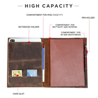 Cuaderno de piel auténtica B5 con logotipo personalizado impreso retro cubierta completa en relieve hecho a mano con ranura para bolígrafo CF9061
