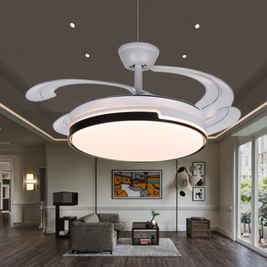 Moderno ventilador de techo LED inteligente de 42 pulgadas con <span class=keywords><strong>control</strong></span> retráctil y interruptor de atenuación de <span class=keywords><strong>3</strong></span> colores remoto <span class=keywords><strong>3</strong></span> aspas AC/DC Motor - Product Image 5