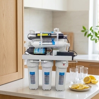 CE Système de Réservoir d'Eau UV Portable à 6 Étapes à Débit Élevé, Machine Électrique de Filtration RO Sous Évier