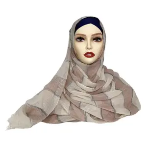 Designers luxury woman pashmina striped knitted shawls fleece hijab cashmere neck warmer wool scarf turbans winter wholesalers