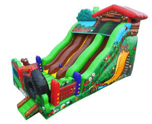 WINSUN Set Medio di Giochi Gonfiabili, Simpatico Scivolo Gonfiabile Triplo da Giardino con 3 Cascate e <span class=keywords><strong>Tema</strong></span> <span class=keywords><strong>Casa</strong></span> sull'Albero - Product Image 3