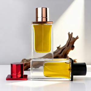 Botellas de Perfume de Vidrio Transparente de Base Gruesa Cuadrada de 50 ml y 100 ml de Alta Calidad con Tapa <span class=keywords><strong>a</strong></span> Presión, con Caja de Regalo - Product Image 2
