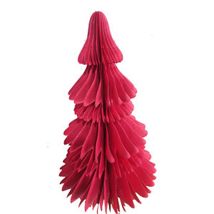 Árbol de Navidad de Papel Rojo, Altura 30 cm - Product Image 1