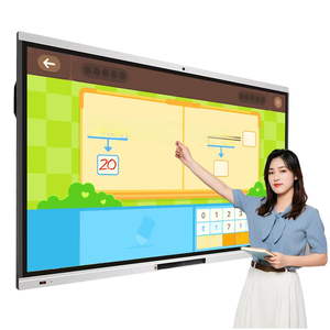 86 Inch Interactive Whiteboard with Built-in 4K AI Camera Auto Voice Tracking 8GB+128GB LED for Boardroom & <b>Large</b> Classroom - Product Image 1