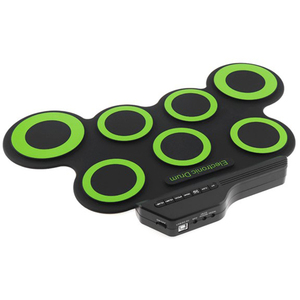 Jouets éducatifs en silicone pour enfants, kit de percussion d'instruments de musique colorés, kit de batterie électronique électrique, pad de <span class=keywords><strong>caisse</strong></span> <span class=keywords><strong>claire</strong></span>, batterie à roulettes - Product Image 3
