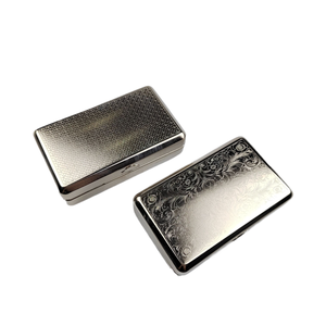 Étui à cigarettes en métal <span class=keywords><strong>vintage</strong></span> Offre Spéciale étanche étui à cigarettes argenté personnalisable - Product Image 1