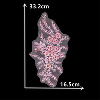 Broderie florale 3D en dentelle, robe vintage, paillettes, perles, appliques, fournitures de bricolage, accessoires, sacs