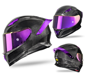 <span class=keywords><strong>Casco</strong></span> de Fibra de Carbono 3K y <span class=keywords><strong>Morado</strong></span> Directo de Fábrica - Certificado 3C y DOT, Compatible con Bluetooth, Garantía de 12 Meses - Product Image 1