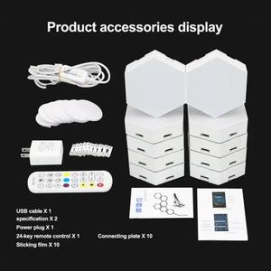 Nouvelle lampe hexagonale quantique LED avec télécommande via l'application Tuya, compatible Wi-Fi BT, pour la maison intelligente, idéale pour salle de jeux, studio de danse, lampe murale musicale - Product Image 6