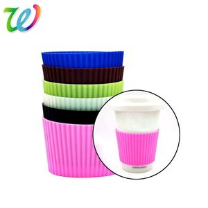 الجملة مقاومة للحرارة سيليكون نونسليب القهوة ماسك للأكواب ، مقاومة قابلة لإعادة الاستخدام زجاجة القدح ماسك للأكواب حامي غطاء - Product Image 1