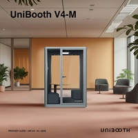 UNIBOOTH Cabine de studio insonorisée 30 dB, ignifuge ISO 23351, à montage rapide, pour hôpitaux et centres médicaux (vente en gros)