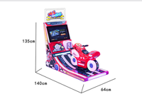Simulateur de course de moto pour enfants, machine de jeu et d'amusement à monnayeur pour centre commercial et zone enfant
