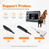 Échographe vétérinaire portable pour le diagnostic de la gestation des bovins et des chevaux avec écran tactile et sonde rectale