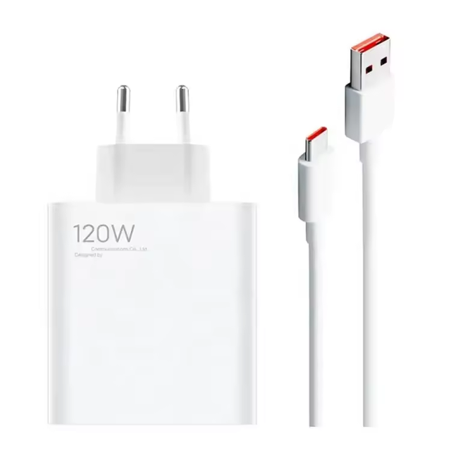 US/EU/UK Plug 120W Super Fast USB Charger Phone Adapters 6A USB C Cable Set for Xiaomi Android 100W Output Gan Fast Charge