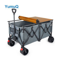 YumuQ plage Camping utilitaire Wagon chariot chariot Wagon poussette décrochage pour vendeur de rue bébé transporter pliable chariot pliant