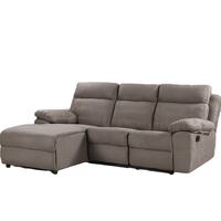 Ensemble de canapés inclinables modernes en tissu gris pour salon, vente en gros