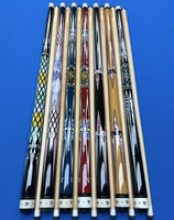 Xmlivet Queues de billard de haute qualité, design décoratif coloré, 12 mm, 2 pièces, joint radial 1/2, 142 cm, en bois d'érable, vente en gros