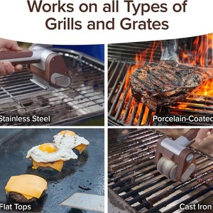 แปรงปิ้งย่างแบบชาร์จไฟได้รุ่นใหม่ พร้อมไฟ LED วัสดุสแตนเลสเกรดอาหาร ไม่มีขนแปรง ใช้ทำความสะอาดได้ - Product Image 5