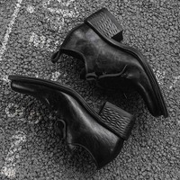 Neue Spitze Mikrofaser-Leder Atmungsaktive Unisex-Absatzschuhe Höhenerhöhende Formelle Schuhe Größe 38-45 Schwarz Hochwertig