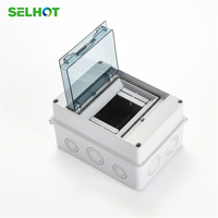 SELHOT nouveau ip65 en plastique étanche boîte de jonction électrique ca boîte de distribution solaire électrique 5 Modules avec barre de bus