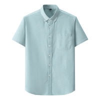 Chemise Oxford 100% coton pour homme, manches courtes, boutonnée, décontractée, pour le travail, vente en gros, OEM, marque privée
