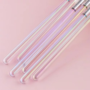 6PCS Candy Color Iridescent Handle Nail Art <b>Brush</b> Set, UV Gel Liner Detailing Building Shaping <b>Brushes</b> for Salon & Home DIY - Product Image 4