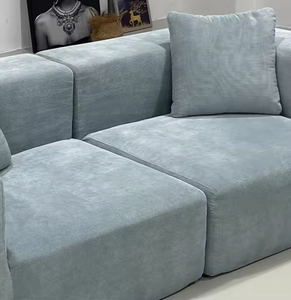 Conjunto de Sofá Seccional Modular Moderno con Funciones Reclinables, Cubierta de Tela, Embalaje al Vacío, Sin Patas - Product Image 3