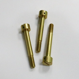 M3 M4 M5 M6 M8 6-32 8-32 10-24 1/4 Đồng pho mát đầu máy vít với thông qua lỗ rãnh Capstan Vai vít - Product Image 5