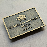 Plaques en bronze antique sur mesure, gravures de style antique, plaques signalétiques en laiton, enseignes en bronze pour bâtiments et bureaux, forme 3D, IP65