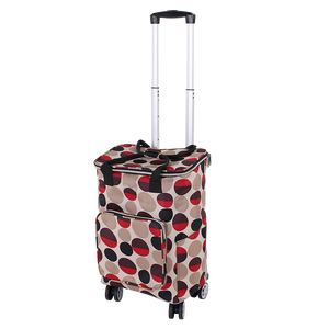 Foldable Aluminum Frame Hand Push Rolling Cart with Waterproof Insulated Cooler Bag, Portable Shopping Travel Grocery <strong>Trolley</strong> - Product Image 3