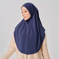 Voile de tête respirant basique 2026 en jersey extensible doux avec maille intérieure, Hijab sport instantané Ninja Najwa pour femme