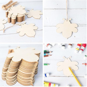 Abalorio de madera con forma de abeja sin terminar para manualidades, decoración de fiesta de Acción de Gracias - Product Image 2