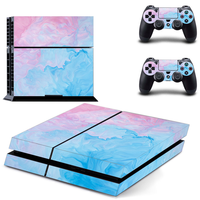 Kit Complet d'Autocollants Vinyle Personnalisés pour Console de Jeu PlayStation 4 PS4 et Manette Film de Couleur
