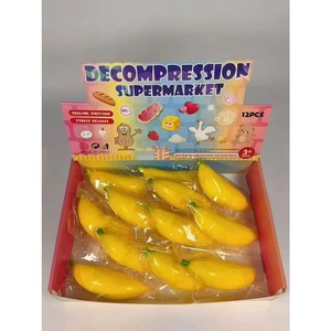 Juguete Antiestrés de Goma con Forma de Fruta (Plátano, Maíz) y Patito Amarillo, de Rebote Lento, Estilo Comestible, Decorativo y Creativo, de Moda - Product Image 6