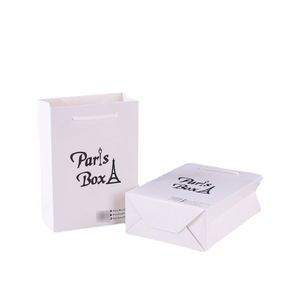 Wins Flying Custom shopping blanc de marque au détail de luxe en gros merci vêtements bijoux emballage Kraft papier boutique sacs - Product Image 3