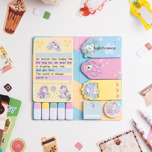 Cartoon Combined <b>Sticky</b> <b>Notes</b> Multifunctional High Beauty Classification Label Stickers Self Adhesive Cute Journal Decor Markers - Product Image 3