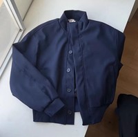 Blouson Bomber Unisexe Personnalisé avec Logo, Col Montant, Coupe Ample, Court, Décontracté, Printemps-Automne, Léger, pour Hommes et Femmes, Vente en Gros
