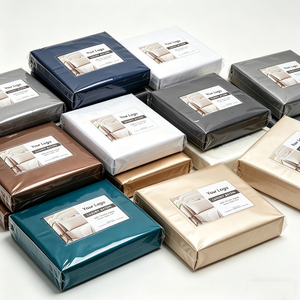 Ensemble de draps en microfibre 4 pièces <span class=keywords><strong>Drap</strong></span> housse à poche profonde <span class=keywords><strong>Drap</strong></span> plat 2 taies d'oreiller Sans plis Qualité hôtelière Literie en polyester - Product Image 1