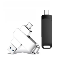 Flashdisk OTG USB 2 in 1, Chip Penyimpanan Flash, Pendrive OTG, Flashdisk USB 4GB 8GB 16GB 32GB 64GB 128GB untuk Ponsel