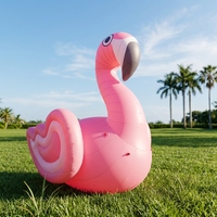 Modèle de flamant rose gonflable 2026 pour décoration de fête en piscine extérieure, attraction touristique populaire, dessin animé pour séances photo
