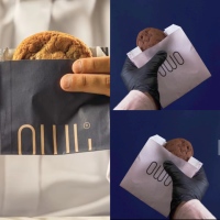 Sachets Personnalisés pour Biscuits aux Pépites de Chocolat au Lait, Emballage Œuf avec Logo et Sceau de Cire, Papier Ingres Graisse pour Boîtes à Brownies Sucrés