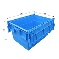 Vente en gros de boîtes logistiques écologiques Boîte de rangement pour conteneurs empilables Boîte de déménagement en plastique avec couvercle