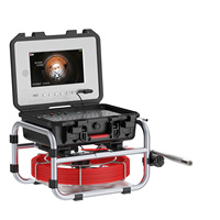 Cámara de Inspección de Alcantarillado de 40M, Pantalla IPS de 10 Pulgadas 1080P, Cable de 7mm, Localizador de 512Hz, Autonivelante, Contador de Metros, Teclado y Estuche