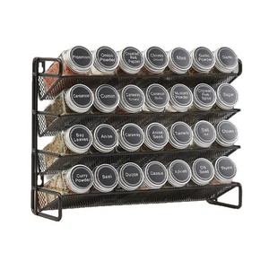 <span class=keywords><strong>Scaffale</strong></span> da cucina a quattro livelli <span class=keywords><strong>nero</strong></span> multiuso transfrontaliero, organizer per bottiglie di spezie, <span class=keywords><strong>scaffale</strong></span> <span class=keywords><strong>in</strong></span> <span class=keywords><strong>ferro</strong></span> cavo per condimenti - Product Image 5