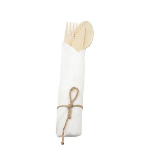 Juego de Cubiertos Portátiles de Bambú, Cuchara y Tenedor, Utensilios de Comedor de Bambú Natural para Viajes, Campamentos y Uso Diario - Product Image 2
